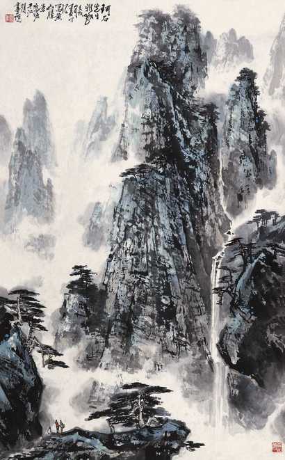 杜应强 山水 立轴